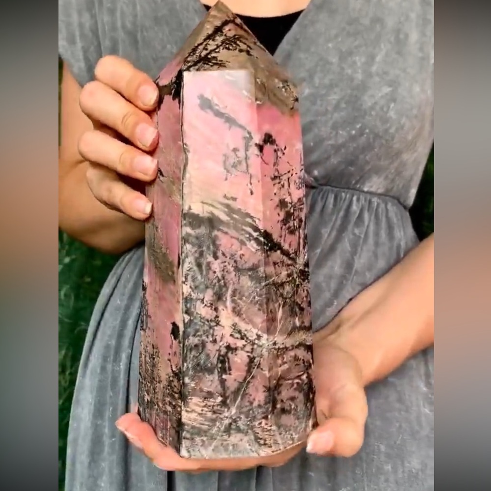 Rhodonite Crystal Tower